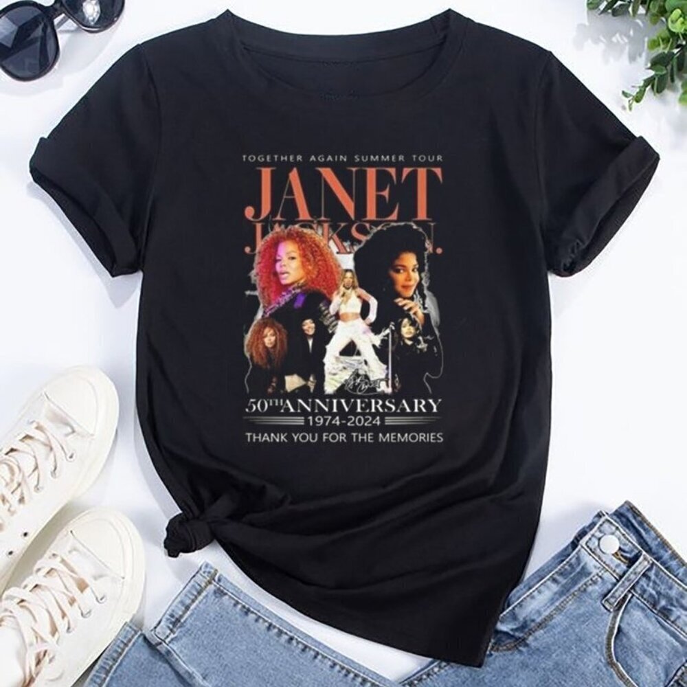 Janet Jackson 50 Years Anniversary Tshirt Janet Jackson Fan Shirt